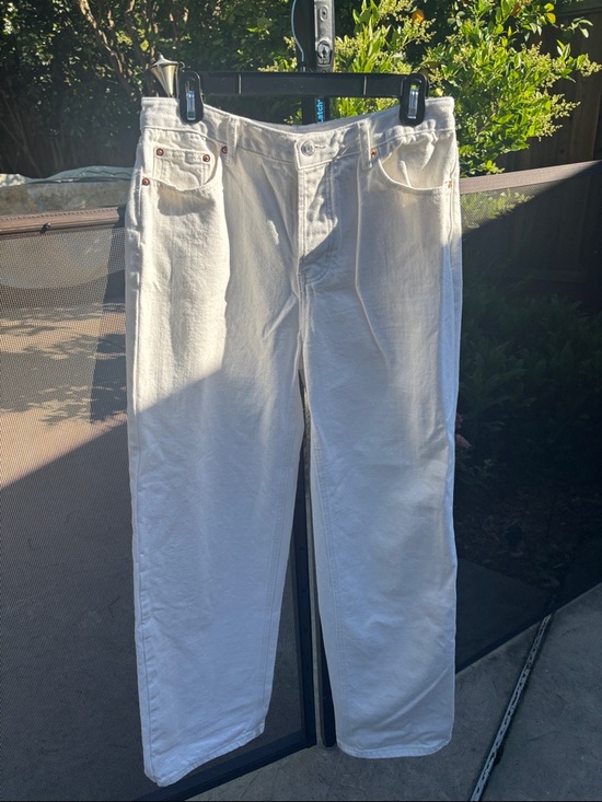 Parke Denim - Parke Low Rise Baggy Jeans in white